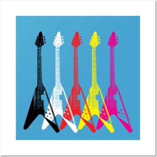 Guitar Iconic Rock Style Design Posters and Art